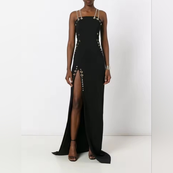 Dresses & Skirts - NWOT Grommet Chain Strap Sexy Bodycon Slit Cocktail Formal Party Evening Dress